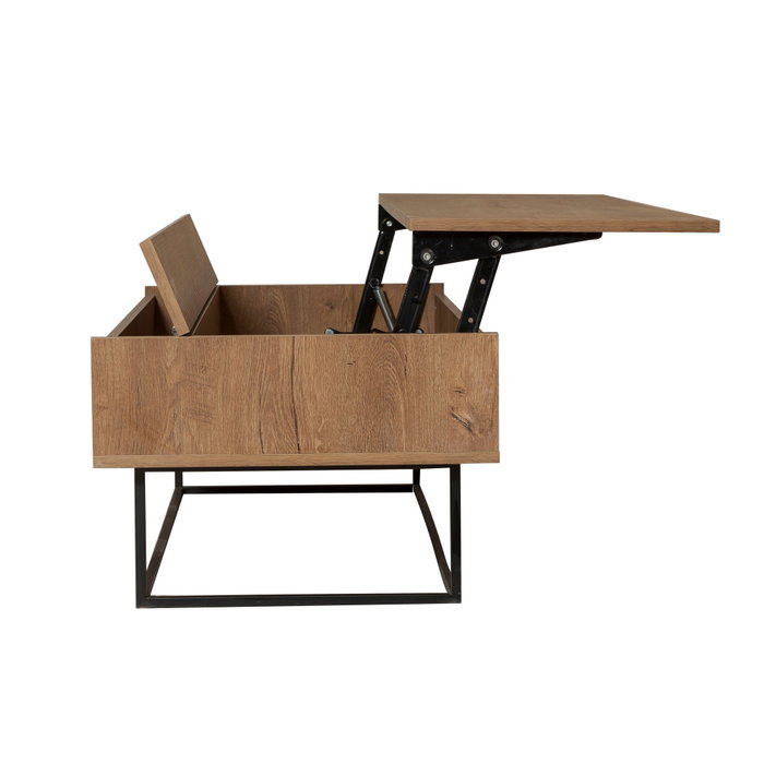 Hanah Home Laxus Takım 10 Conjunto de Muebles de Salón Nogal y Negro